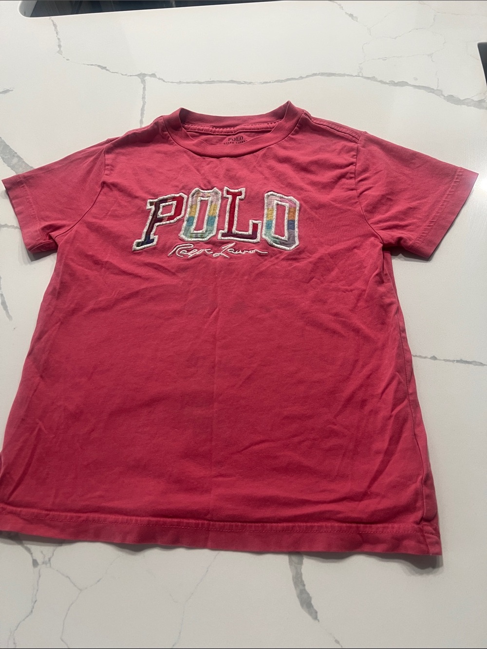 Polo by Ralph Lauren Kids Pink Graphic Polo Tee - Picture 6 of 8